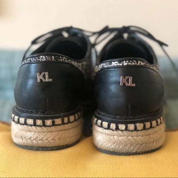 Karl Lagerfeld Lena 9 Oxfords Woven Round Toe - Picture 4 of 7